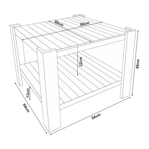 Couchtisch Malax Kiefernholz [en.casa]