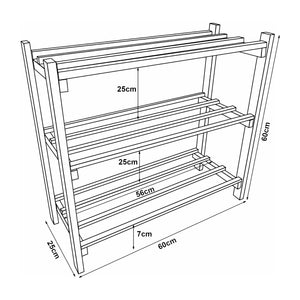 Schuhregal Keuruu 60x60x25 cm [en.casa]