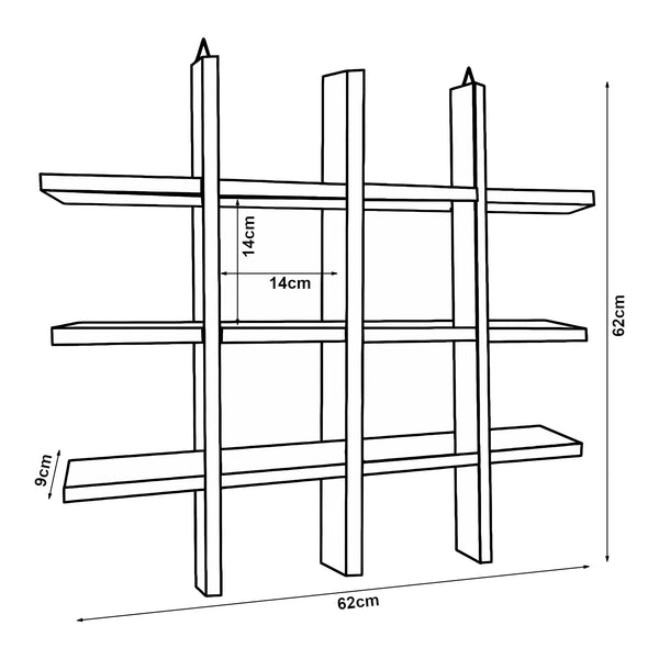 Wandregal Orimattila [en.casa]