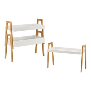 Standregal Hitra 3-tlg. Bambus [en.casa]