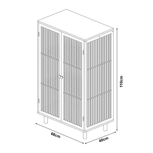 Beistellschrank Grong Bambus [en.casa]