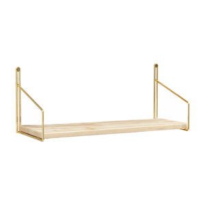 Wandregal Muurame 40x14x17 cm Goldfarben [en.casa]