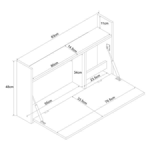 Klappschreibtisch Rautalampi [en.casa]