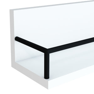 Wandregal Grue 2er Set Weiß/Schwarz [en.casa]