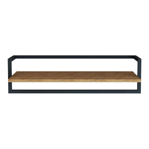 Wandgarderobe Evje 80x30x20cm Holzfarben/Schwarz [en.casa]