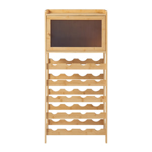 Weinregal Gjerstad 100x47x28cm Bambus Natur [en.casa]