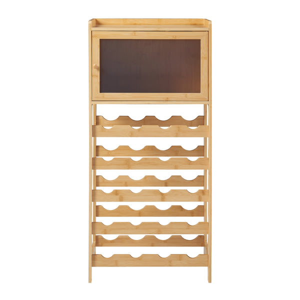 Weinregal Gjerstad 100x47x28cm Bambus Natur [en.casa]