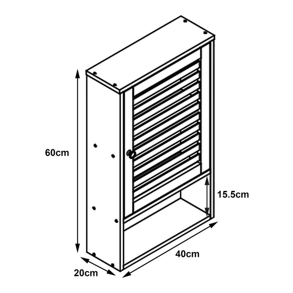 Badezimmerschrank Gjesdal 60x40x20 cm Bambus [en.casa]