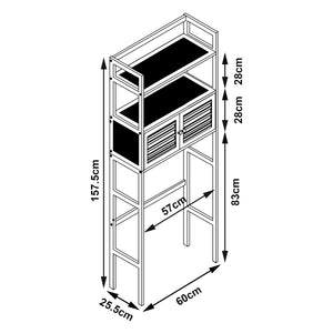 Badezimmerregal Haugesund 158x60x26 cm Bambus [en.casa]