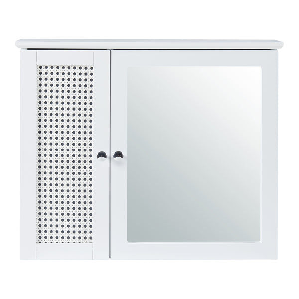 Spiegelschrank Karlsøy 50x60x15cm Weiß [en.casa]