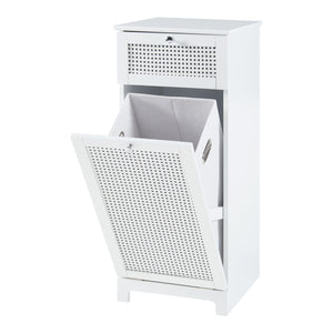 Wäscheschrank Karlsøy 90x38x40cm Weiß [en.casa]