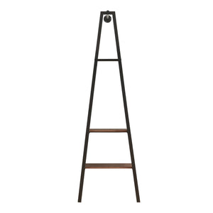 Wandgarderobe Bjørnafjorden Stahl Schwarz / Walnuss-Optik [en.casa]