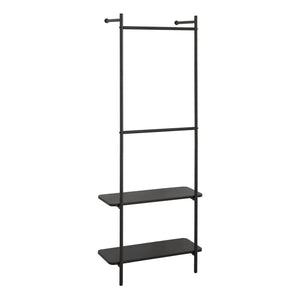 Wandgarderobe Bremanger 162x60x26cm Schwarz [en.casa]