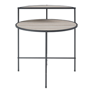 Beistelltisch Fyresdal Schwarz/Eiche-Optik [en.casa]