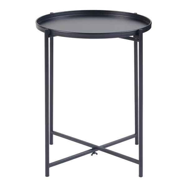 Beistelltisch Sälen Metall Schwarz [en.casa]