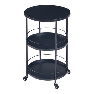 Servierwagen Munkedal Metall Schwarz [en.casa]