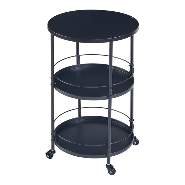 Servierwagen Munkedal Metall Schwarz [en.casa]