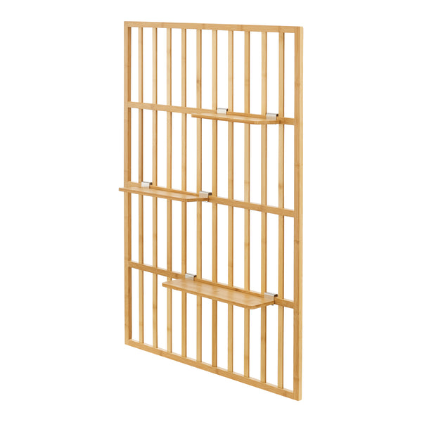 Wandregal Røst 120x80x13cm Bambus [en.casa]
