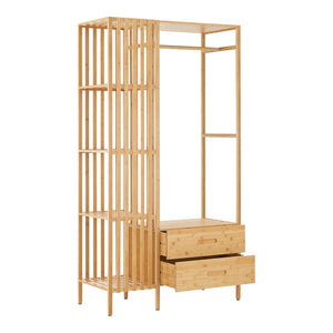 Garderobenständer Varanger 185x100x45 cm Bambus [en.casa]