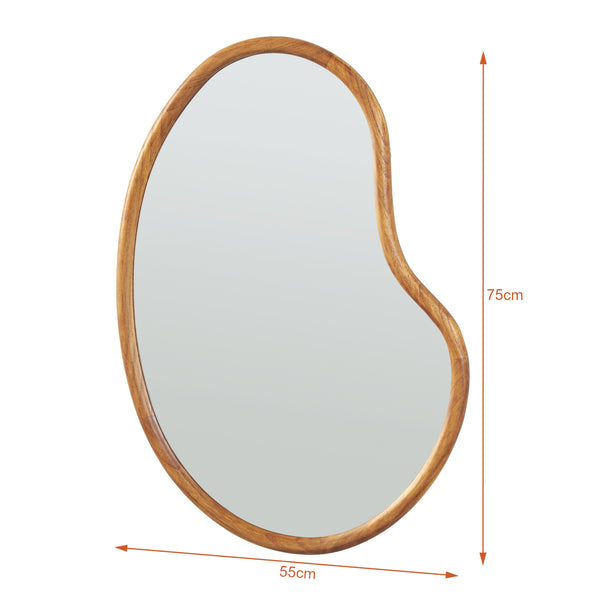 Wandspiegel Jokioinen 75x55 cm Eicheoptik [en.casa]