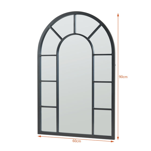 Wandspiegel Enonkoski 90x60 cm Schwarz [en.casa]