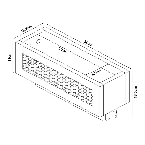 Wandregal Tervola 36x13x19 cm Bambus Rattanoptik [en.casa]