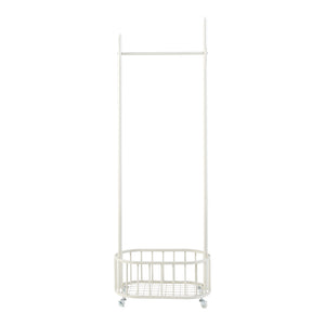 Rollbarer Garderobenständer Risør Stahl Weiß [en.casa]