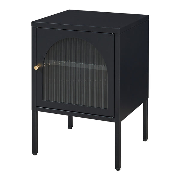 Nachtschrank Karlskrona 60x42,5x40 cm Schwarz, matt [en.casa]