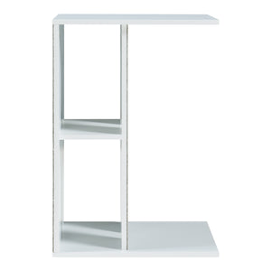 Beistelltisch mit Kratzfläche Ljungby Weiß [en.casa]