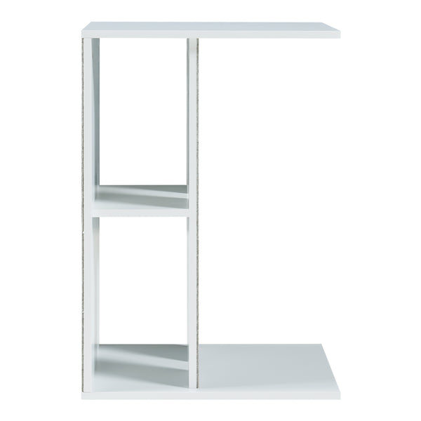 Beistelltisch mit Kratzfläche Ljungby Weiß [en.casa]