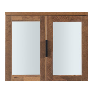 Spiegelschrank Namsskogan 50x60x15cm Walnussoptik [en.casa]