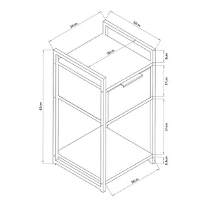 Beistelltisch Namsskogan 62x33x32cm Walnussoptik [en.casa]