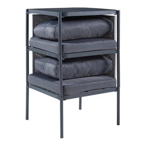 Gartenmöbelset Accettura 3-tlg. Aluminium Grau [casa.pro]