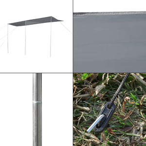 Wohnwagen-Vordach Beuningen 400x240x235 cm Grau [pro.tec]