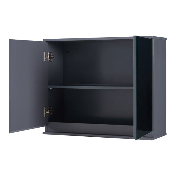 Spiegelschrank Overath 60x20x50 cm Grau [en.casa]