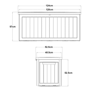 Aufbewahrungsbox Filetto 124x52,5x57 cm Beige [casa.pro]