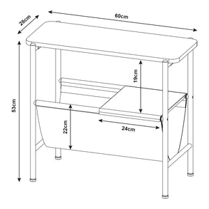 Beistelltisch Samnanger 60x28x53cm Schwarz [en.casa]