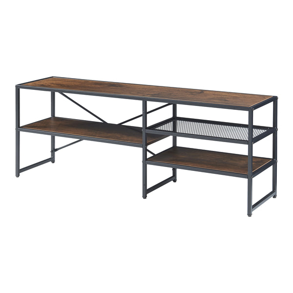 Fernsehtisch Västiarharg 120x30x46 cm Schwarz/Walnussoptik [en.casa]