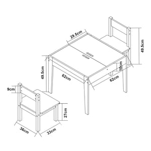 Kindersitzgruppe Smedjebacken mit Tafel [en.casa]