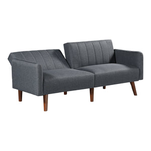 Schlafsofa Malå mit Liegefunktion 175x70x72 cm Grau [en.casa]