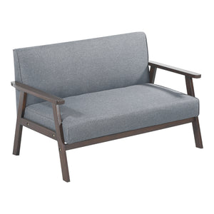 2-Sitzer Polstersofa Kinda 121x69x75 cm Grau [en.casa]