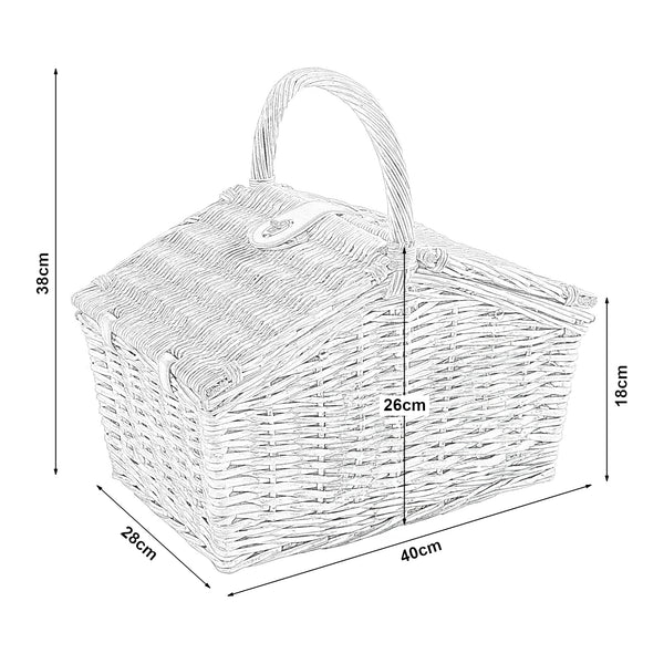 Picknickkorb Bucchianico für 2 Personen Komplettset [casa.pro]