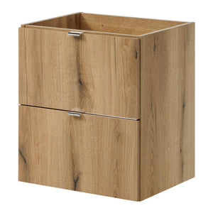 Waschtisch Skelbolu 50x57x39 cm LED-Spiegel Eicheoptik [en.casa]