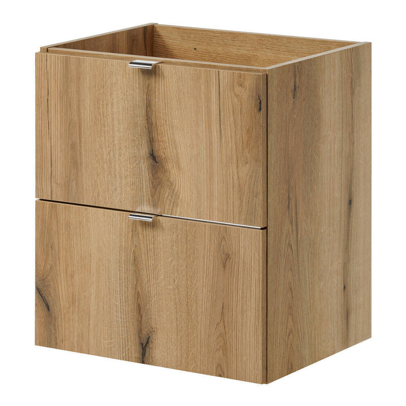 Maßskizze Waschtisch Skelbolu 50x57x39 cm LED-Spiegel Eicheoptik [en.casa]
