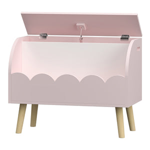 Spielzeugkiste Vestnes 60x30x44 cm Cotton Candy/Weiß [en.casa]