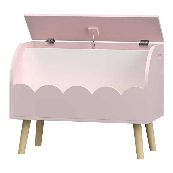 Spielzeugkiste Vestnes 60x30x44 cm Cotton Candy/Weiß [en.casa]