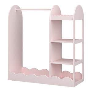 Kindergarderobe Vestnes mit Spiegel 100x94x38 cm Cotton Candy [en.casa]