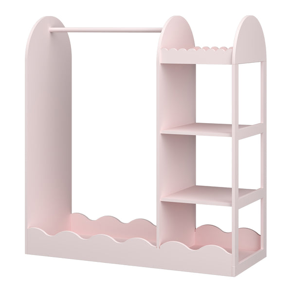 Kindergarderobe Vestnes mit Spiegel 100x94x38 cm Cotton Candy [en.casa]