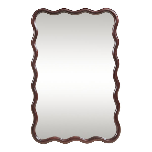 Wandspiegel Porloskid 90x60 cm Dunkelbraun [en.casa]