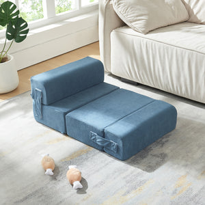 Haustiertreppe Joelerhatra 4-tlg. 45x50x45 cm Cord Blau [en.casa]